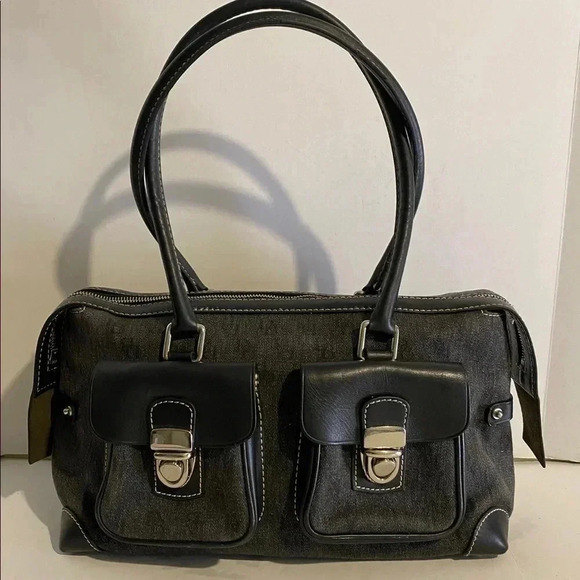 Dooney & Bourke DB signature print canvas bag - Picture 1 of 14